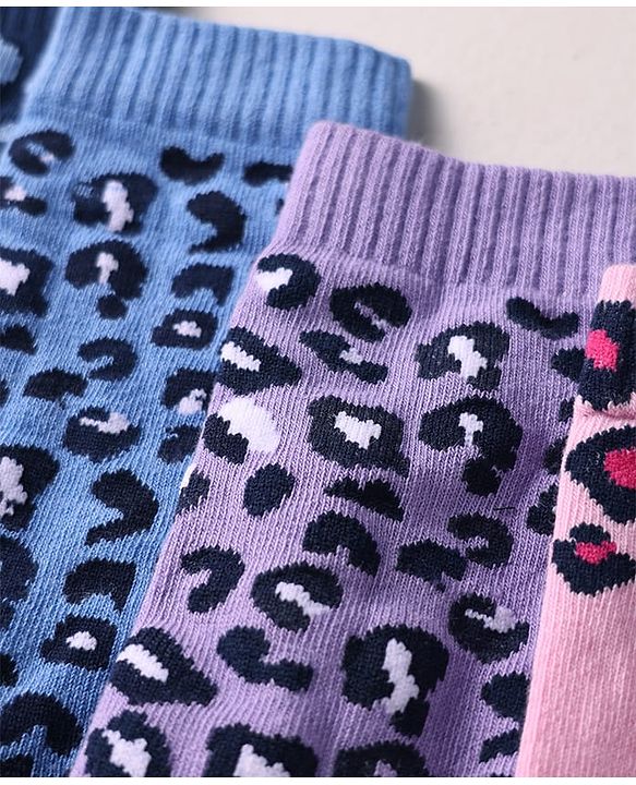Pine Kids Knit Ankle Length Silvadur Antimicrobial Socks with Leopard Print  Design Pack of 5 - Color May Vary