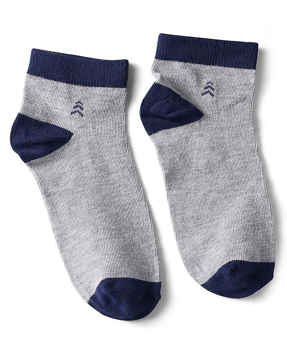 Pine Kids Knit Ankle Length Silvadur Antimicrobial Socks with Color Block Design Pack of 3 - Color May Vary
