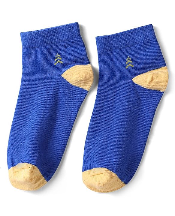 Pine Kids Knit Ankle Length Silvadur Antimicrobial Socks with Color Block Design Pack of 3 - Color May Vary