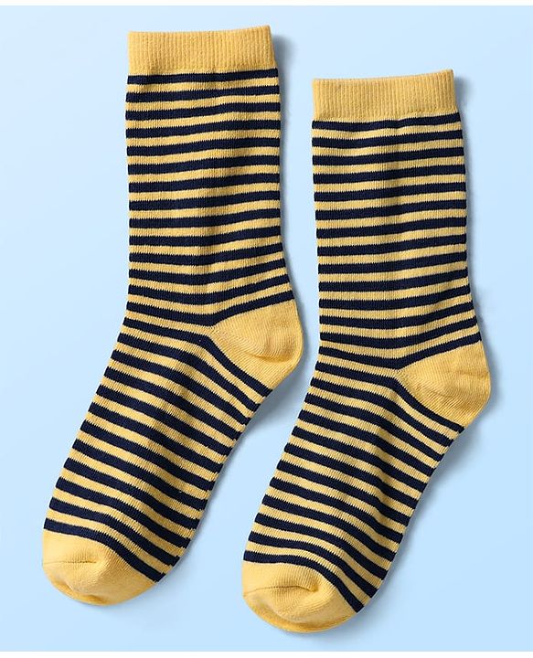 Pine Kids Knit Ankle Length Silvadur Antimicrobial Socks with Stripe & Text Design Pack of 3 - Color May Vary