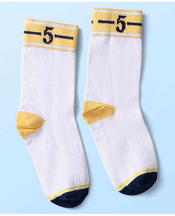 Pine Kids Knit Ankle Length Silvadur Antimicrobial Socks with Stripe & Text Design Pack of 3 - Color May Vary