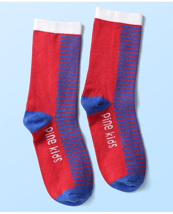 Pine Kids Knit Ankle Length Silvadur Antimicrobial Socks with Color Block Design Pack of 5 - Color May Vary