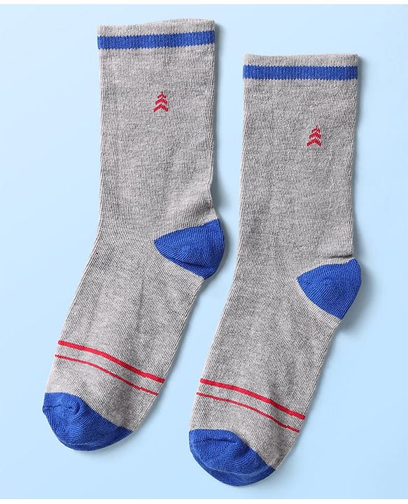 Pine Kids Knit Ankle Length Silvadur Antimicrobial Socks with Color Block Design Pack of 5 - Color May Vary