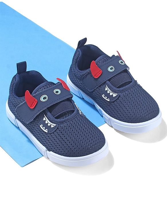 Cute Walk by Babyhug Sneaker Shoes Velcro Closure - Navy Blue