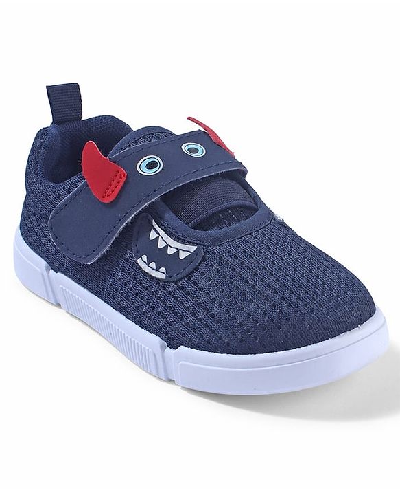 Cute Walk by Babyhug Sneaker Shoes Velcro Closure - Navy Blue