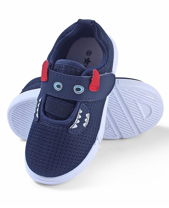 Cute Walk by Babyhug Sneaker Shoes Velcro Closure - Navy Blue