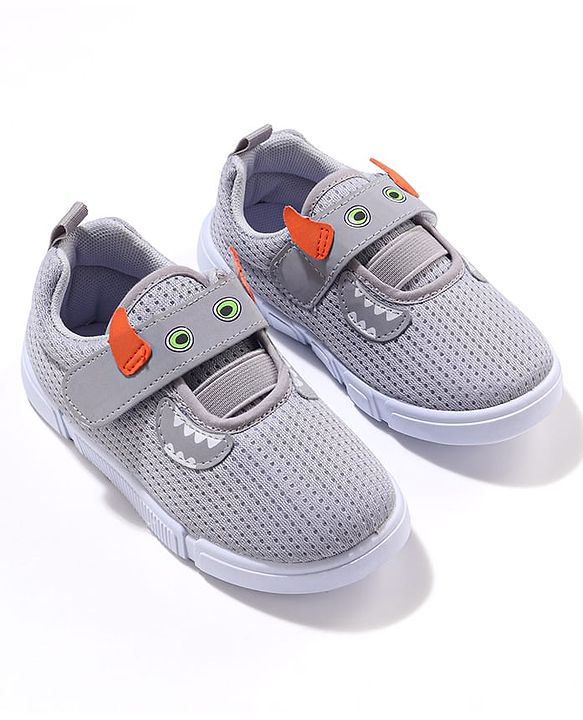 Cute Walk by Babyhug Sneaker Shoes Velcro Closure - Grey