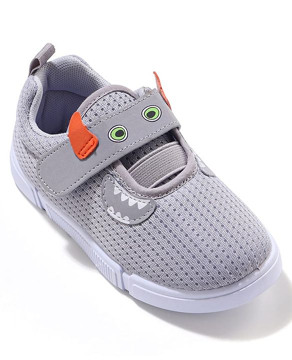 Cute Walk by Babyhug Sneaker Shoes Velcro Closure - Grey