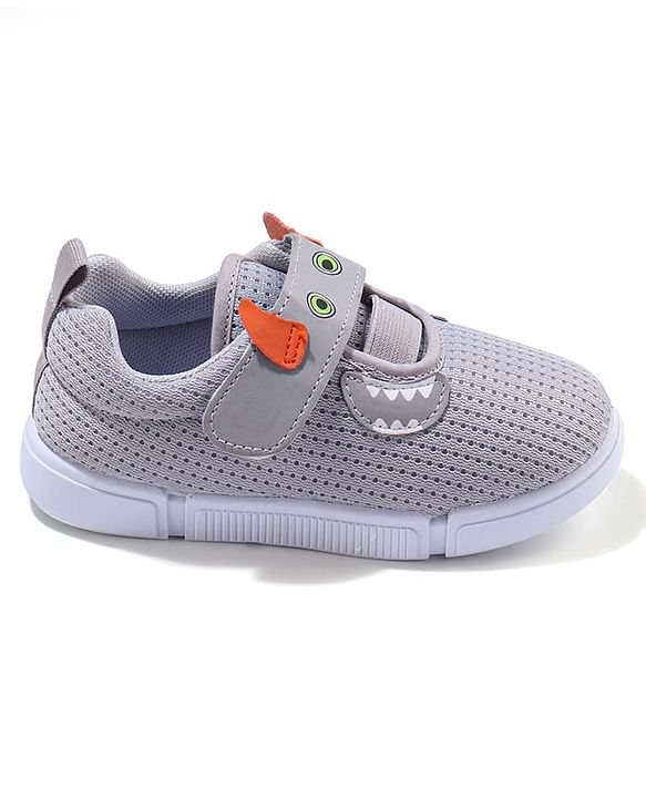 Cute Walk by Babyhug Sneaker Shoes Velcro Closure - Grey