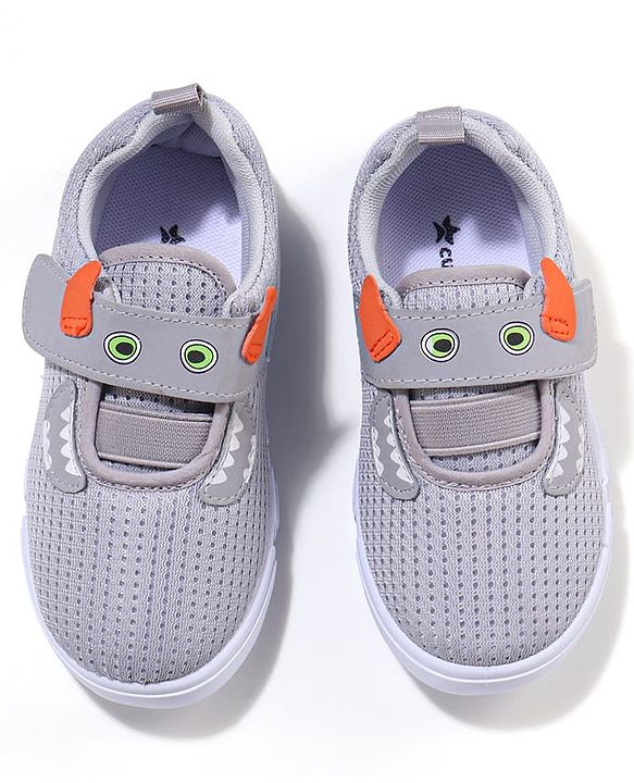 Cute Walk by Babyhug Sneaker Shoes Velcro Closure - Grey