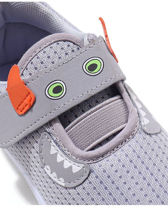 Cute Walk by Babyhug Sneaker Shoes Velcro Closure - Grey