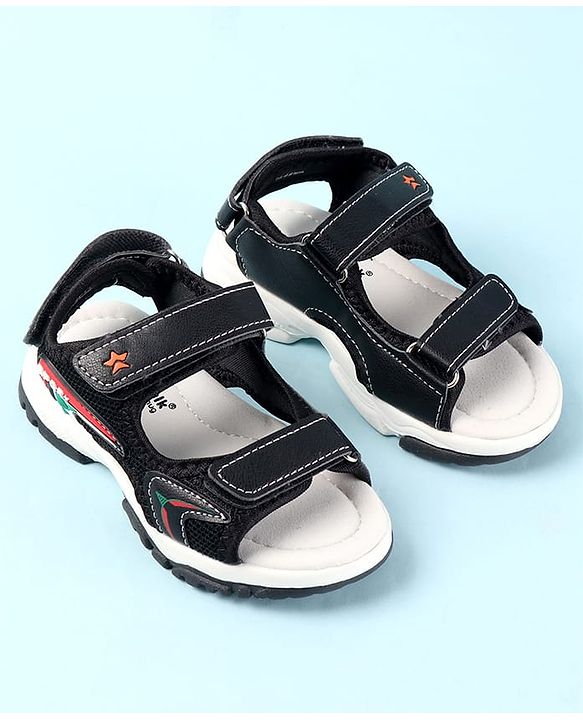 Cute Walk by Babyhug Velcro Closure Sandals with 3D Applique - Olive Green