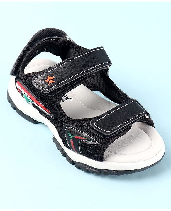 Cute Walk by Babyhug Velcro Closure Sandals with 3D Applique - Olive Green