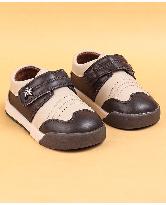 Cute Walk by Babyhug Casual Shoes with Velcro Closure - Brown & Beige