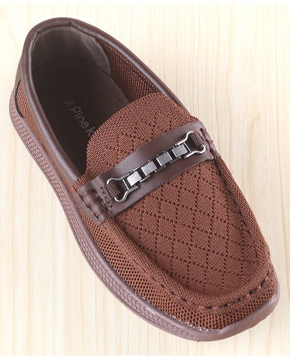 Pine Kids Slip on Loafers With Applique - Brown