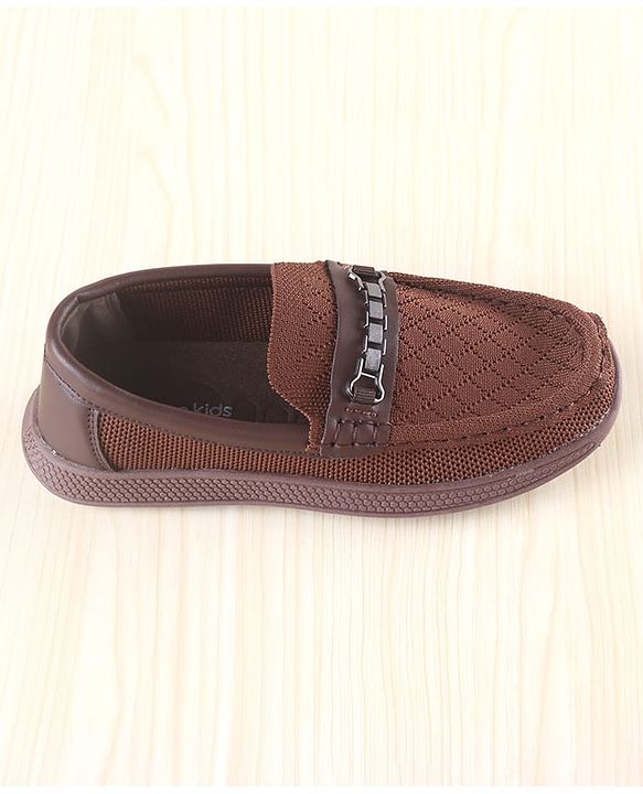Pine Kids Slip on Loafers With Applique - Brown