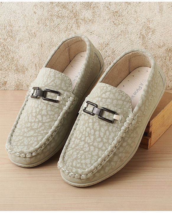 Pine Kids Slip On Loafer with Applique - Beige