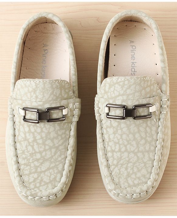 Pine Kids Slip On Loafer with Applique - Beige