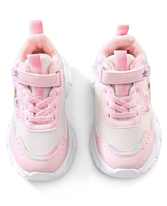 Cute Walk by Babyhug Velcro Closure Sneaker Shoes With Lace Detailing - Pink