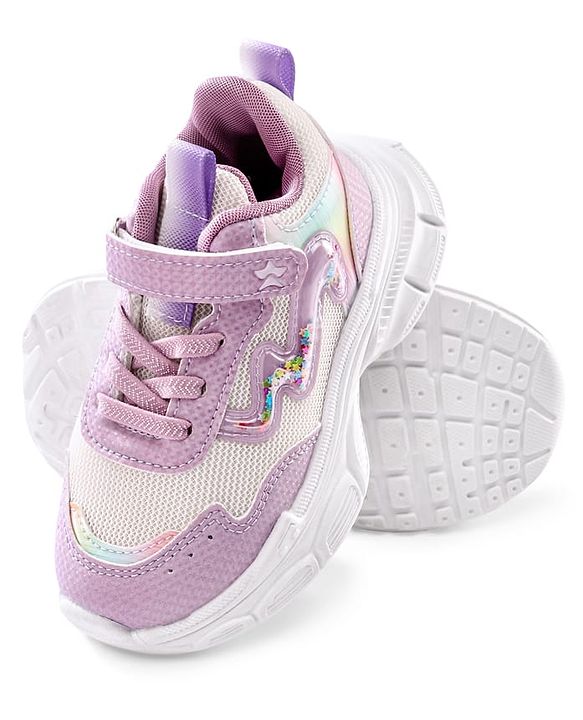 Cute Walk by Babyhug Velcro Closure Sneaker Shoes With Lace Detailing - Pink