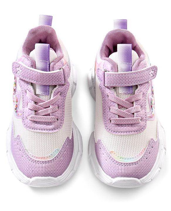 Cute Walk by Babyhug Velcro Closure Sneaker Shoes With Lace Detailing - Pink