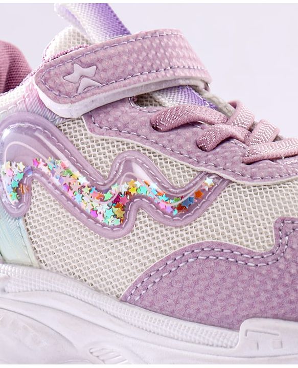 Cute Walk by Babyhug Velcro Closure Sneaker Shoes With Lace Detailing - Pink