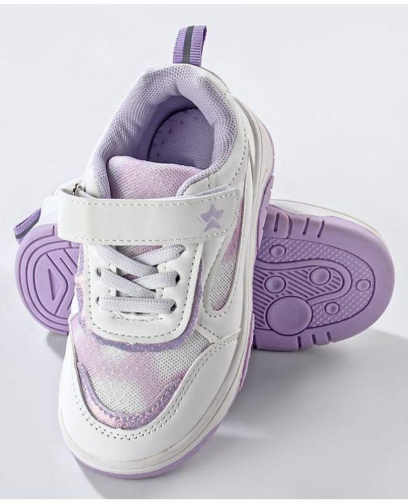 Cute Walk by Babyhug Velcro Closure Sneaker Shoes - Purple