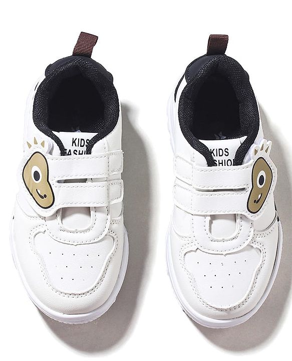 Cute Walk by Babyhug Sneaker with Velcro Closure & Animal Print - Grey