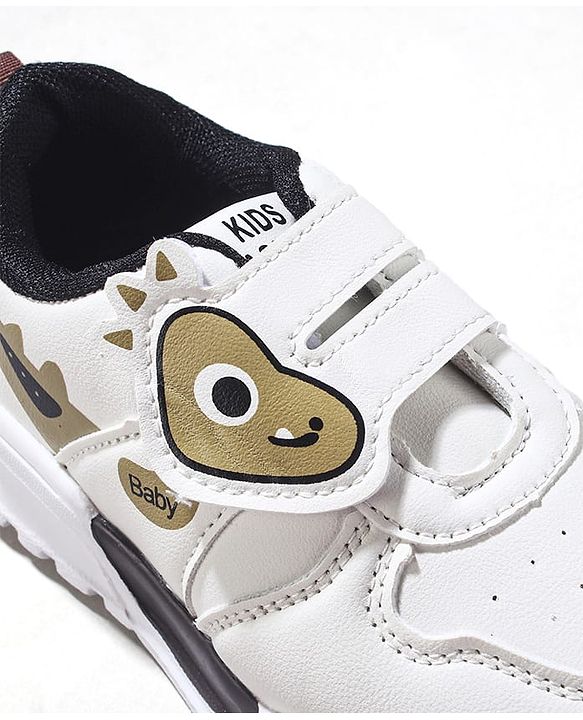Cute Walk by Babyhug Sneaker with Velcro Closure & Animal Print - Grey