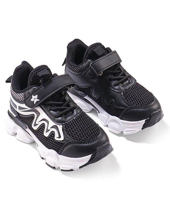 Cute Walk by Babyhug Sneaker Shoes With Velcro Closure - Black