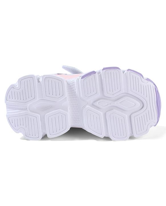 Cute Walk By Babyhug Velcro Closure Sneakers With Lace Detailing - Pink