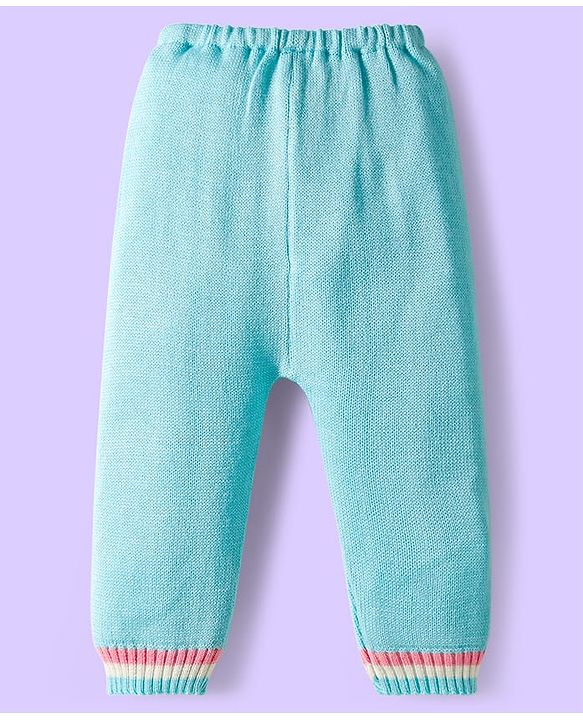 Babyhug Knit Full Sleeves Sweater Set with Cable Knit Design - Light Blue