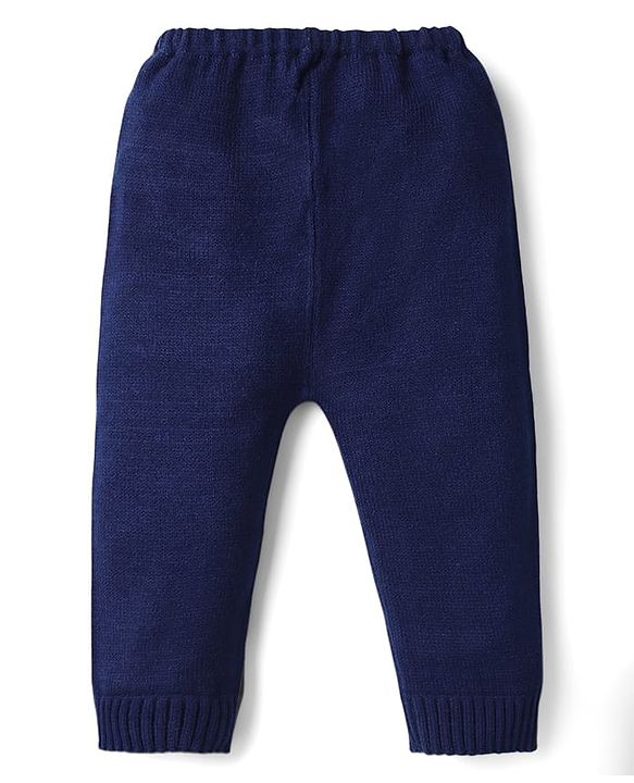 Babyhug Knit Full Sleeves Pullover Sweater Set with Animal Design - Red