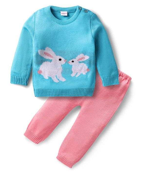 Babyhug Knitted Full Sleeves Front Open Sweater With Text Patch & Colour Block Design - Green & Yellow main image 1
