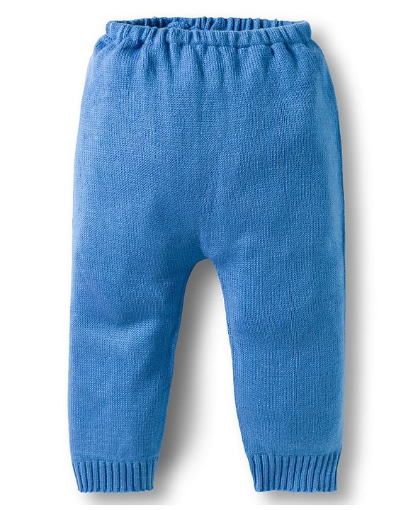 Babyhug Knit Full Sleeves Pullover Sweater Set with Star Design - Blue
