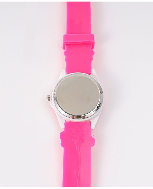 Babyhug Free Size Digital Watch With Floral & Bee Applique - Light Blue