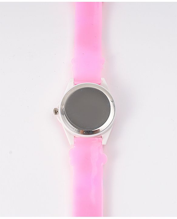 Babyhug Free Size Digital Watch With Floral & Bee Applique - Light Blue