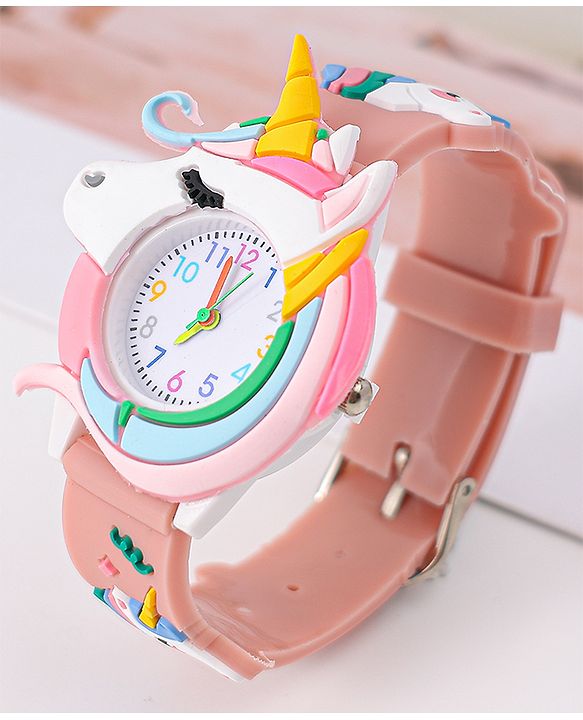 Babyhug Unicorn Shaped Analog Watch Free Size - Light Blue