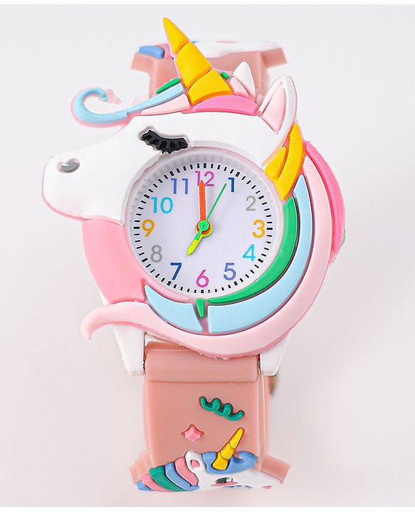 Babyhug Unicorn Shaped Analog Watch Free Size - Light Blue