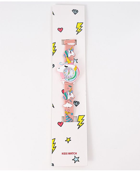 Babyhug Unicorn Shaped Analog Watch Free Size - Light Blue