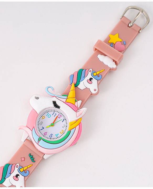 Babyhug Unicorn Shaped Analog Watch Free Size - Light Blue