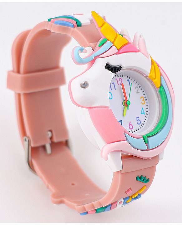 Babyhug Unicorn Shaped Analog Watch Free Size - Light Blue