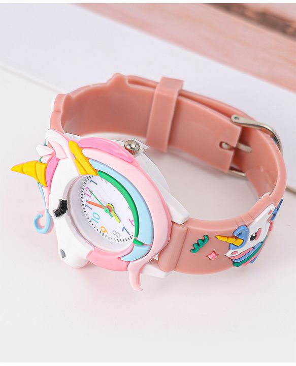 Babyhug Unicorn Shaped Analog Watch Free Size - Light Blue