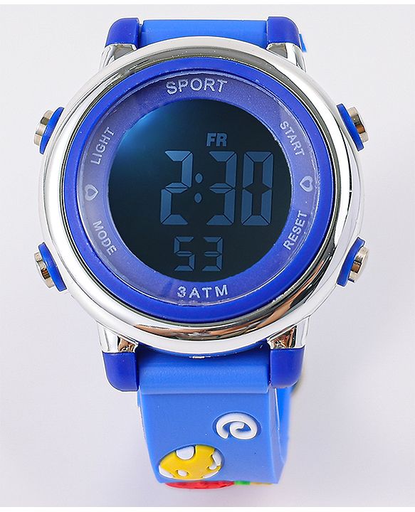Babyhug Free Size Digital Watch with Dino Applique - Blue