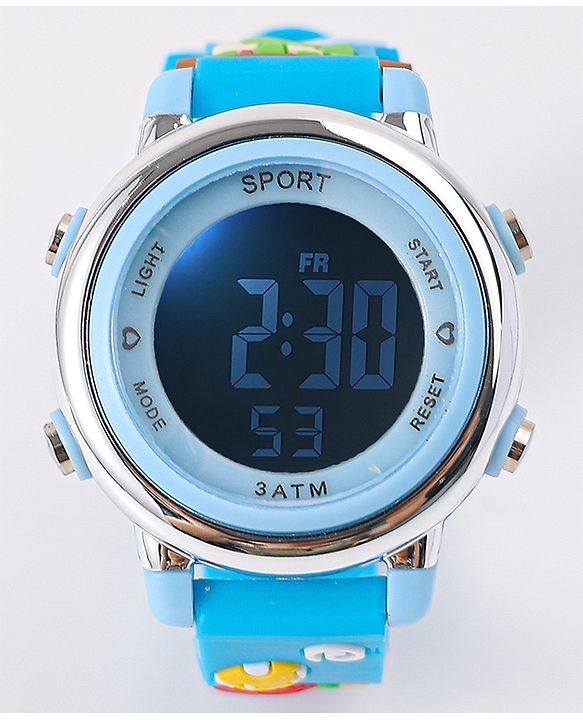 Babyhug Free Size Digital Watch with Dino Applique - Blue