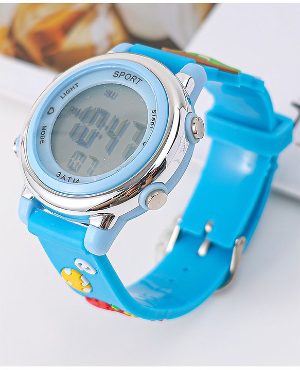 Babyhug Free Size Digital Watch with Dino Applique - Blue