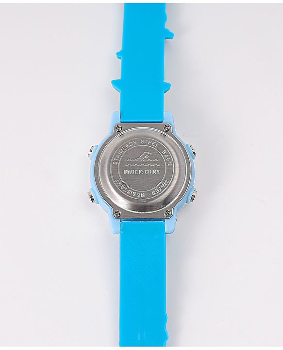 Babyhug Free Size Digital Watch with Dino Applique - Blue