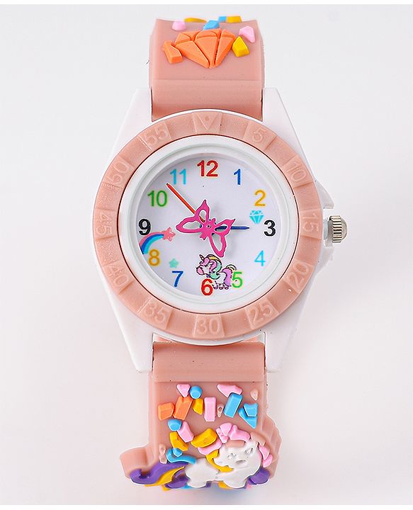 Babyhug Unicorn Themed Analog Watch Free Size - Pink