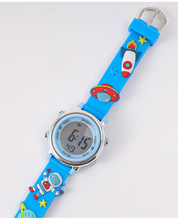Babyhug Free Size Digital Watch - Light Blue