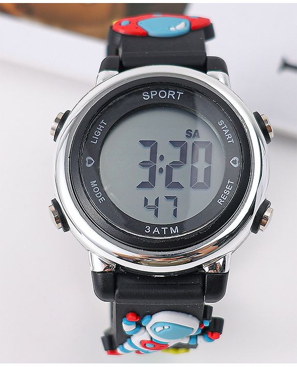 Babyhug Free Size Digital Watch -Black